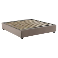 Letto matrimoniale contenitore tortora 175x205cm minimal - Apel