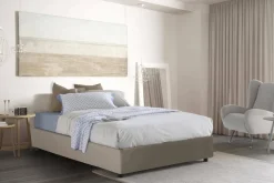 Letto matrimoniale contenitore tortora 175x205cm senza testiera - Archer