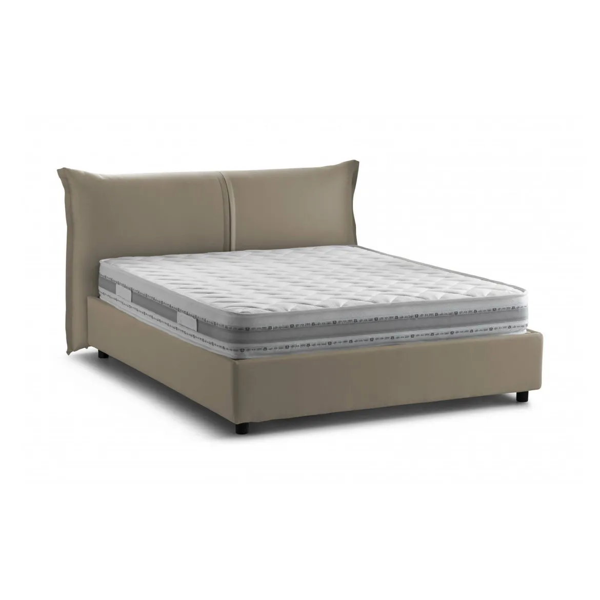 Letto matrimoniale contenitore tortora 175x215cm chic - Augite
