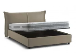 Letto matrimoniale contenitore tortora 175x215cm comodo - Aishia