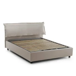 Letto matrimoniale contenitore tortora 175x215cm comodo - Aishia
