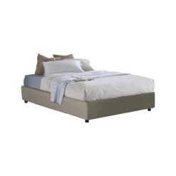 Letto matrimoniale contenitore tortora 175x215cm moderno - Arcan