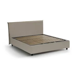 Letto matrimoniale contenitore tortora 175x215cm resistente - Ambassador