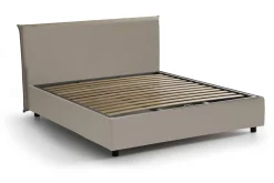 Letto matrimoniale contenitore tortora 175x215cm resistente - Ambassador