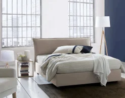 Letto matrimoniale contenitore tortora 175x215cm stabile - Apaia
