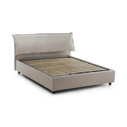 Letto matrimoniale contenitore tortora 175x215cm stabile - Apaia