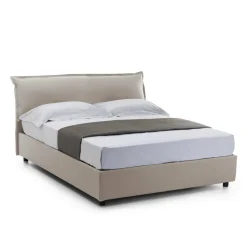 Letto matrimoniale contenitore tortora 175x215cm struttura in legno - Hackmanite