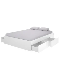 Letto matrimoniale economico bianco 160x197cm - Angus