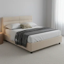Letto Matrimoniale Grigio Tortora Sfoderabile Contenitore, Dimensione Materasso 160x200 cm Made in Italy - Briaglia