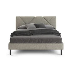 Letto matrimoniale tortora 169x204cm imbottito - Morpheus