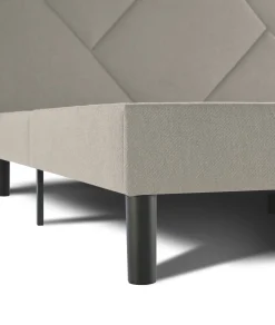 Letto matrimoniale tortora 169x204cm imbottito - Morpheus