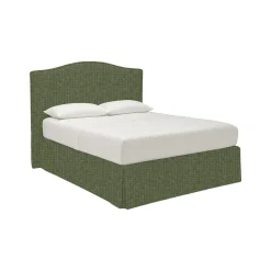 Letto Matrimoniale Verde Sfoderabile Contenitore, Dimensione Materasso 160x200 cm - Orgiano