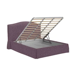 Letto Matrimoniale Viola Lilla Sfoderabile Contenitore, Dimensione Materasso 160x200 cm - Argentina