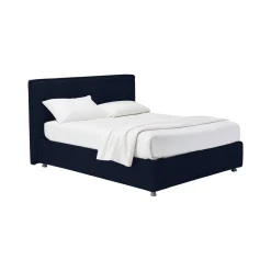 Letto Matrimoniale Viola Scuro Sfoderabile Contenitore, Dimensione Materasso 160x190 cm - Fasanella