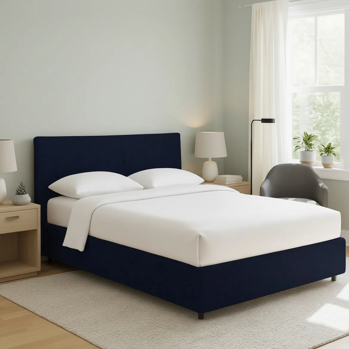Letto Matrimoniale Viola Scuro Sfoderabile Contenitore, Dimensione Materasso 160x200 cm - Rozzone