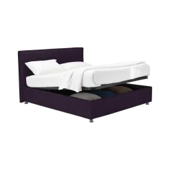 Letto Matrimoniale Viola Sfoderabile Contenitore, Dimensione Materasso 160x190 cm - Issime