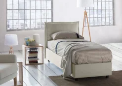 Letto 1 piazza contenitore beige 95x205cm comfort - Aphrodite
