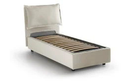 Letto 1 piazza contenitore beige 95x205cm elegante - Armaduk