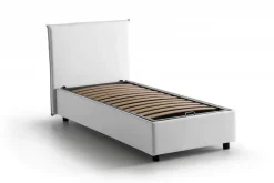 Letto 1 piazza contenitore bianco 95x205cm elegante - Acuila
