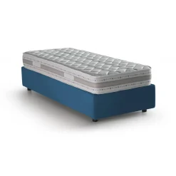 Letto 1 piazza contenitore blu 95x205cm sfoderabile - Aquilla