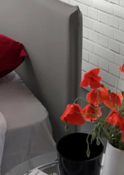 Letto 1 piazza contenitore grigio 95x205cm sfoderabile - Argentino