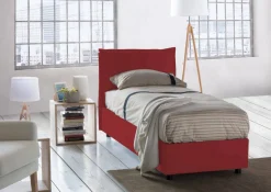 Letto 1 piazza contenitore rosso 105x205cm sfoderabile - Animal