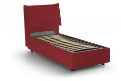 Letto 1 piazza contenitore rosso 105x215cm sfoderabile - Arzon