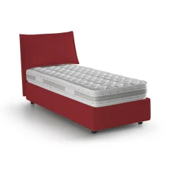 Letto 1 piazza contenitore rosso 95x205cm adatto per materasso 80x190 cm - Aren