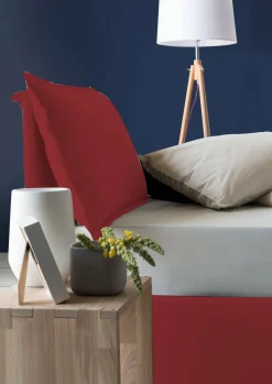 Letto 1 piazza contenitore rosso 95x215cm sfoderabile - Boudicca