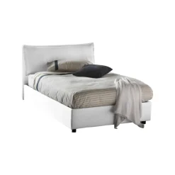 Letto piazza e mezza Abbygale, con materasso Cm 120x200 incluso, Bianco