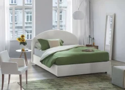 Letto piazza e mezza Acy, con materasso Cm 120x190 incluso, Bianco