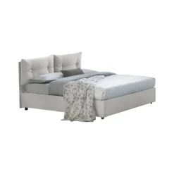 Letto piazza e mezza Agamennone, adatto per materasso Cm 120x190, Bianco