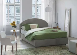 Letto piazza e mezza Akis, adatto per materasso Cm 120x190, Grigio