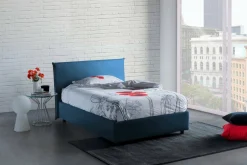 Letto piazza e mezza Alush, con materasso Cm 120x190 incluso, Grigio