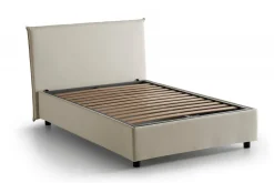 Letto piazza e mezza Alvino, con materasso Cm 120x200 incluso, Bianco