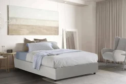 Letto piazza e mezza Anahi, con materasso Cm 120x190 incluso, Bianco