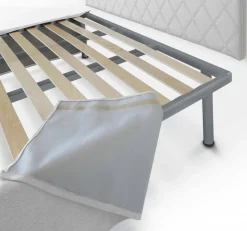 Letto piazza e mezza Anas, adatto a materasso da Cm 120x190, Bianco