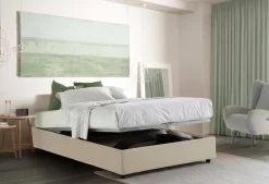 Letto piazza e mezza Andla, adatto per materasso Cm 120x200, Beige