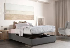 Letto piazza e mezza Andla, adatto per materasso Cm 120x200, Rosso