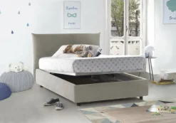 Letto piazza e mezza Arpaise, con materasso Cm 120x190 incluso, Bianco