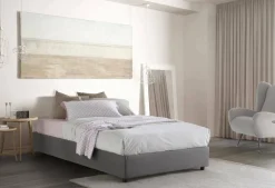 Letto piazza e mezza Asid, adatto per materasso Cm 120x190, Rosso