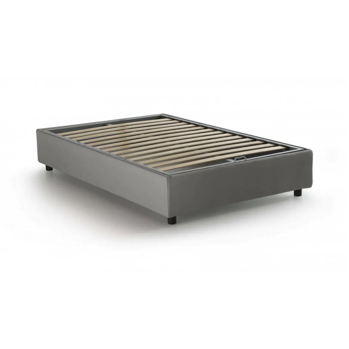 Letto piazza e mezza Asid, adatto per materasso Cm 120x190, Grigio