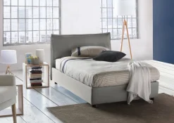 Letto piazza e mezza Asso, adatto per materasso Cm 120x190, Rosso