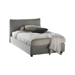 Letto piazza e mezza Asso, adatto per materasso Cm 120x190, Rosso