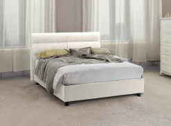 Letto Piazza e Mezza Beige Sfoderabile Contenitore, Dimensione Materasso 120x200 cm - Codevigo