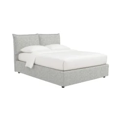 Letto Piazza e Mezza Grigio Chiaro Sfoderabile Contenitore, Dimensione Materasso 120x190 cm - Rabbi