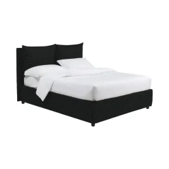 Letto Piazza e Mezza Grigio Scuro Sfoderabile Contenitore, Dimensione Materasso 120x200 cm - Diamante