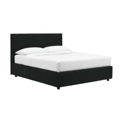 Letto Piazza e Mezza Grigio Scuro Sfoderabile Contenitore, Dimensione Materasso 120x200 cm - Noceto