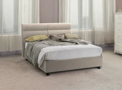 Letto Piazza e Mezza Grigio Tortora Sfoderabile Contenitore, Dimensione Materasso 120x190 cm - Ciconio