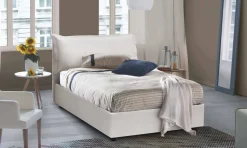 Letto piazza e mezza Latona, adatto per materasso Cm 120x190, Bianco